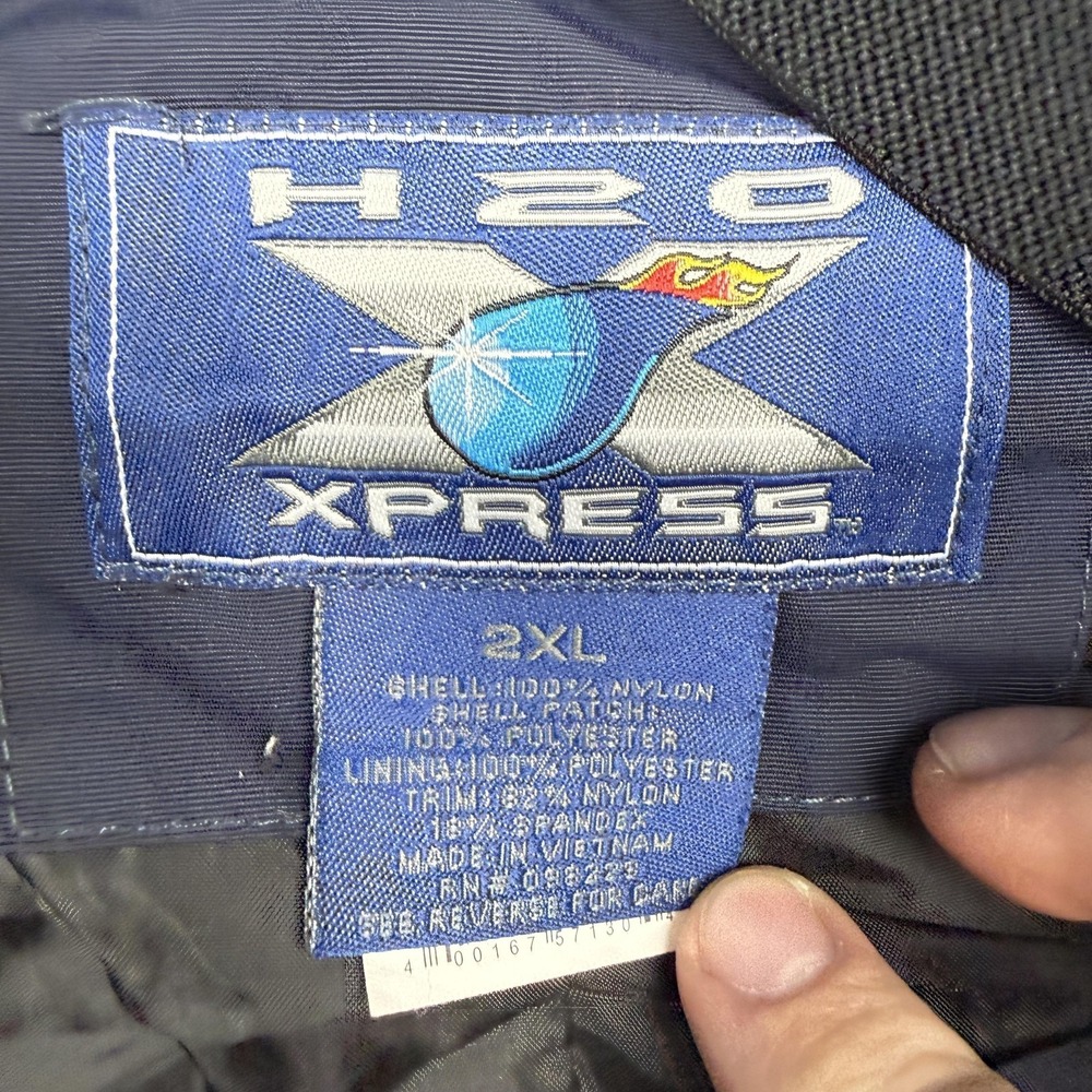 H2O XPRESS Overalls Mens 2XL Blue Bib Lined Fishing Cargo Pockets Winter - Picture 3 of 10